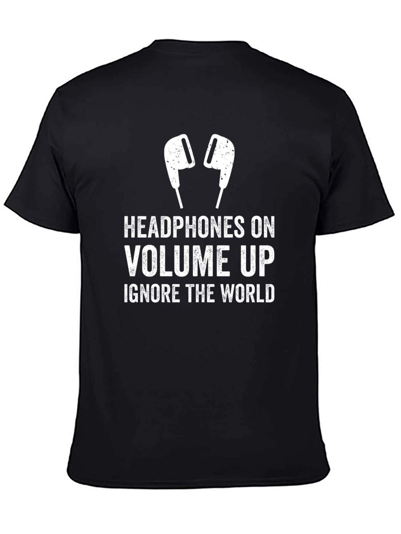Headphones On Volume Up Graphic Tee