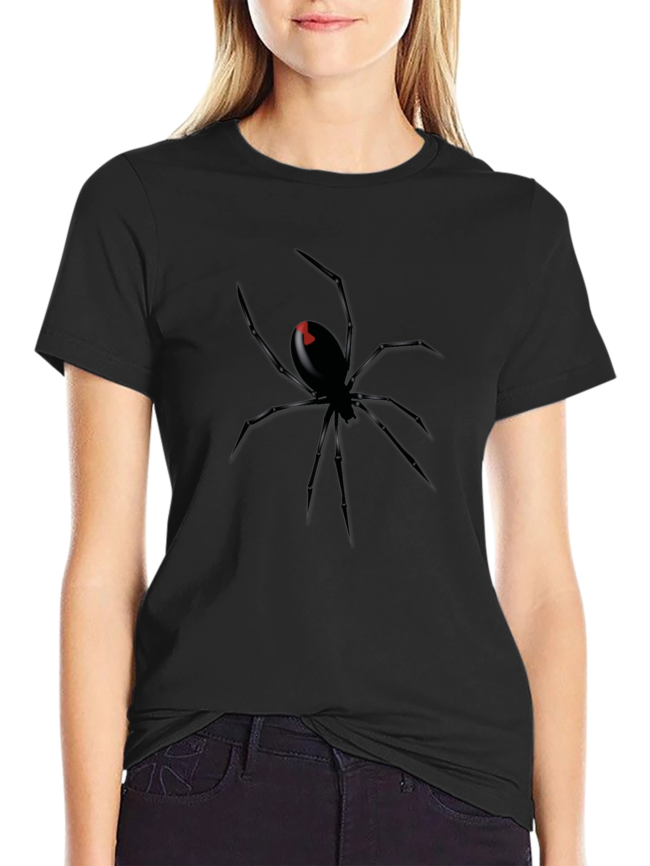 Black Widow Spider Graphic T-Shirt