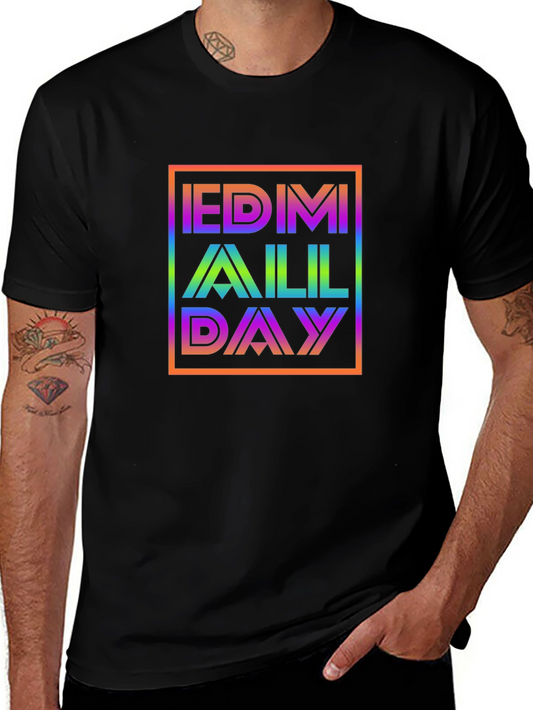 EDM All Day Rainbow Graphic Tee