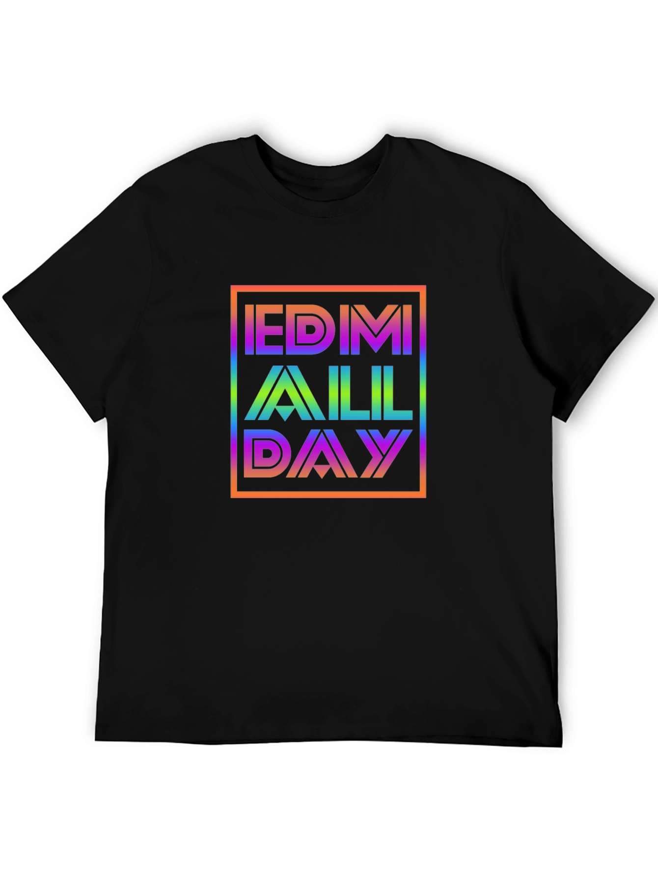 EDM All Day Rainbow Graphic Tee