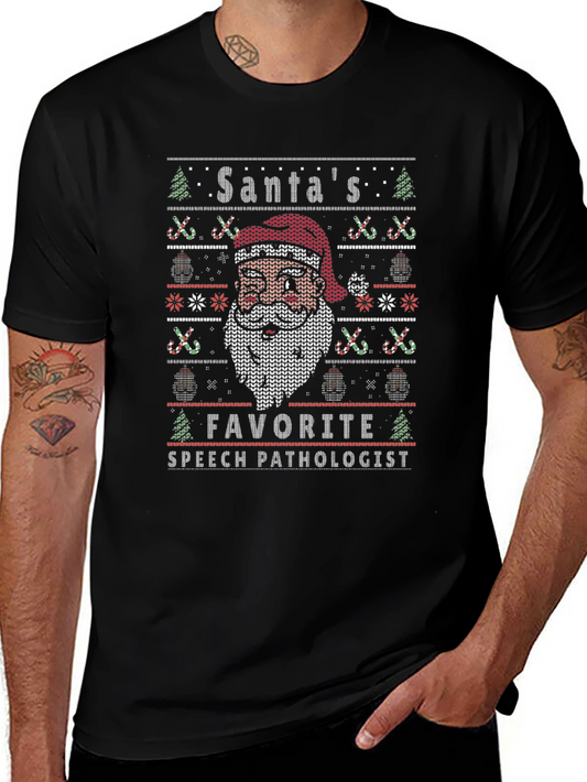 Santas Favorite Speech Pathologist Christmas T-Shirt