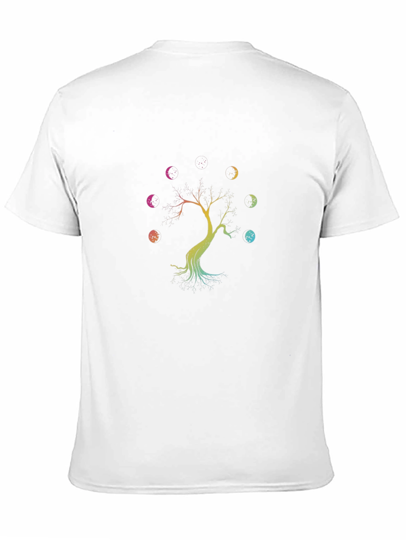 Moon Phase Tree Black T-Shirt