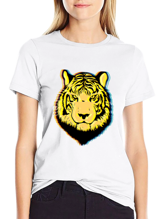 Tiger Graphic Print Black T-Shirt