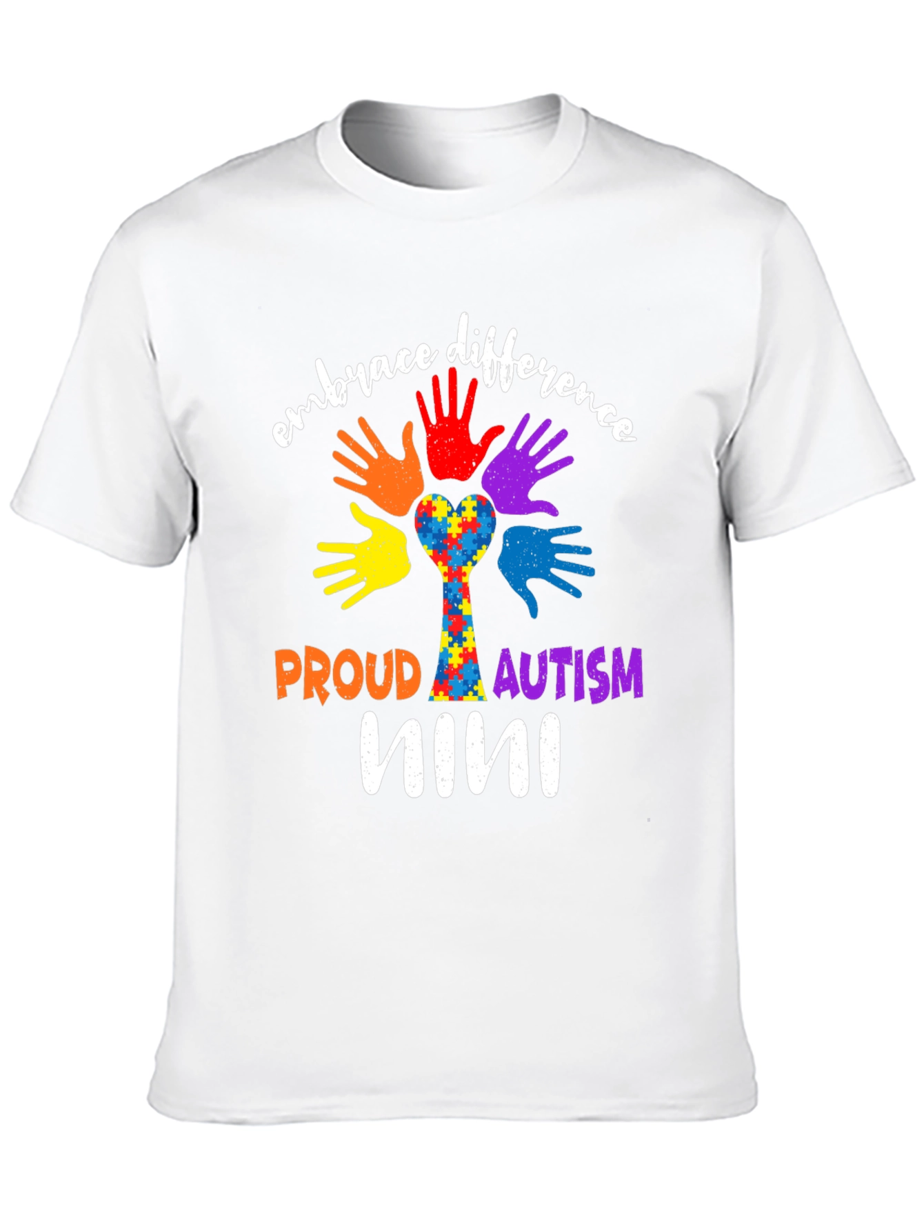 Embrace Difference Autism Awareness Nini T-Shirt