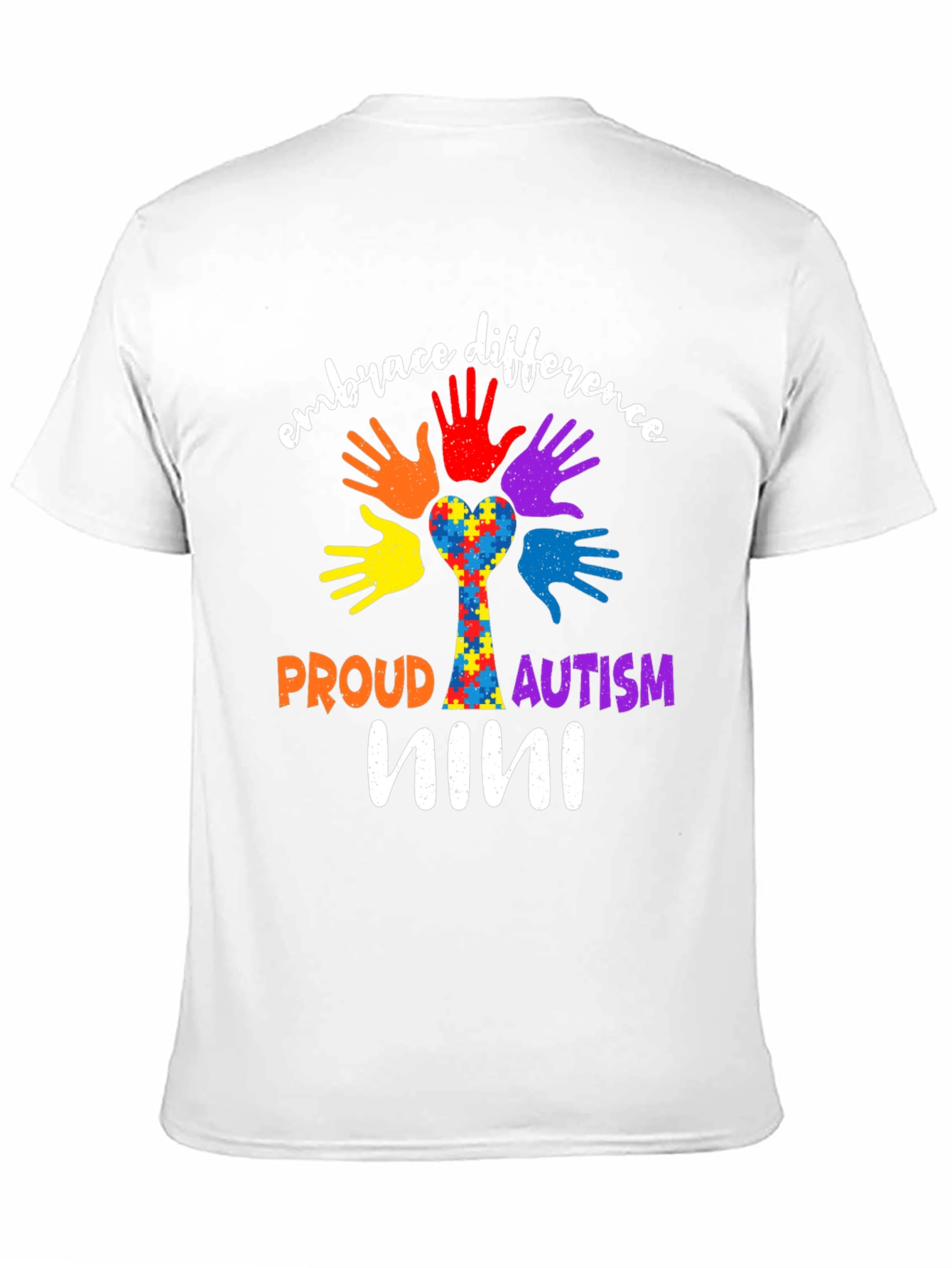 Embrace Difference Autism Awareness Nini T-Shirt