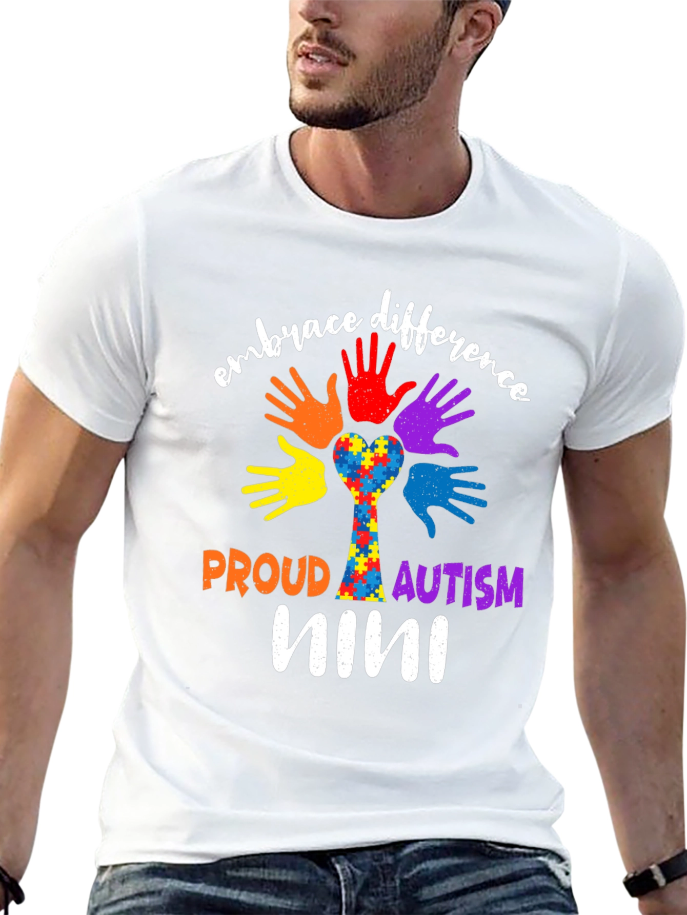 Embrace Difference Autism Awareness Nini T-Shirt
