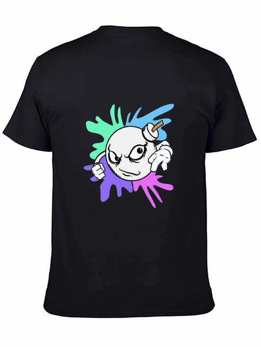Bomb Graphic Print T-Shirt - Black