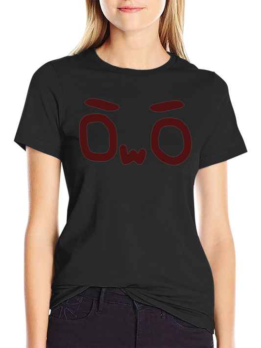 OwO Face Graphic Tee - Soft Cotton Casual Shirt