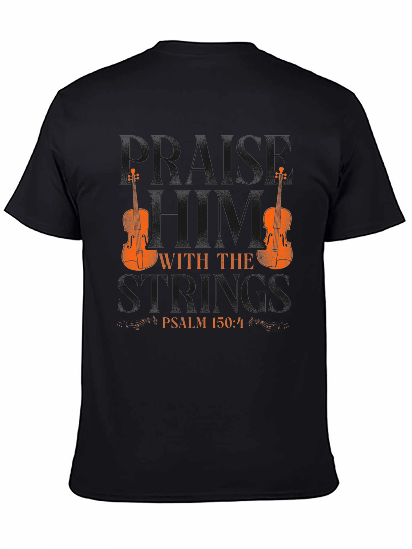 Praise Him with Strings Violin Graphic T-Shirt