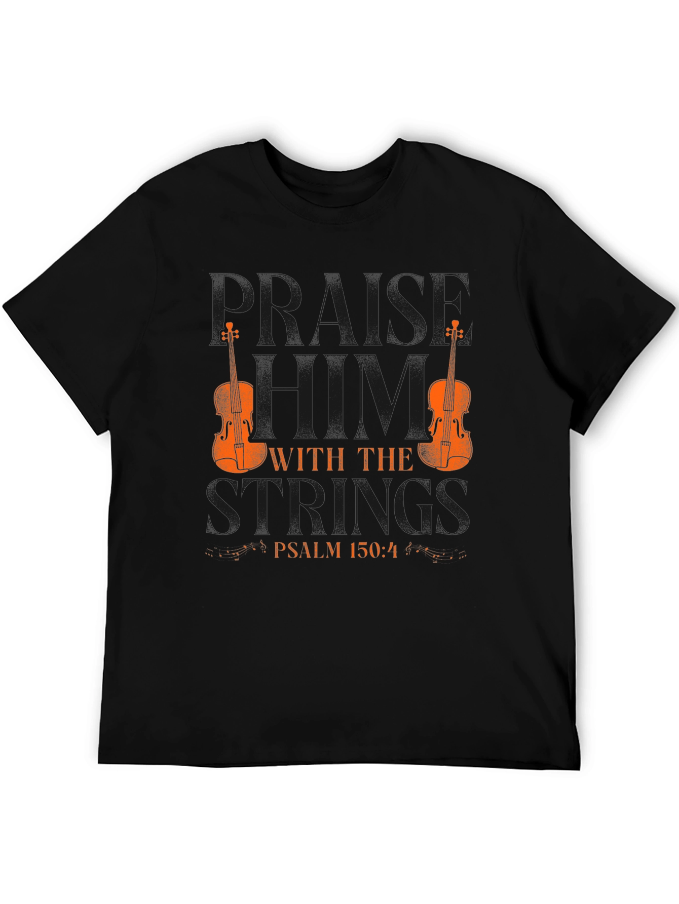 Praise Him with Strings Violin Graphic T-Shirt