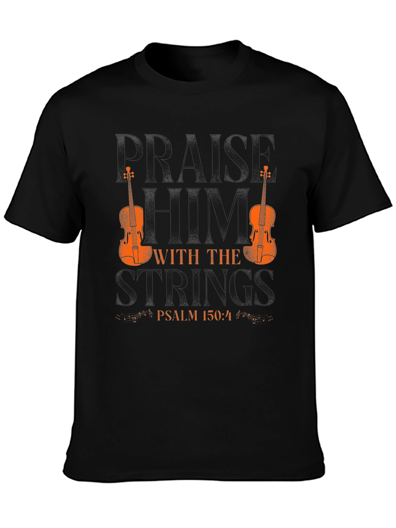 Praise Him with Strings Violin Graphic T-Shirt