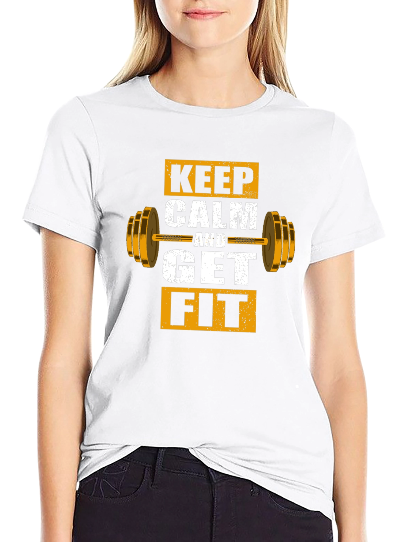 Keep Calm and Get Fit Graphic T-Shirt
