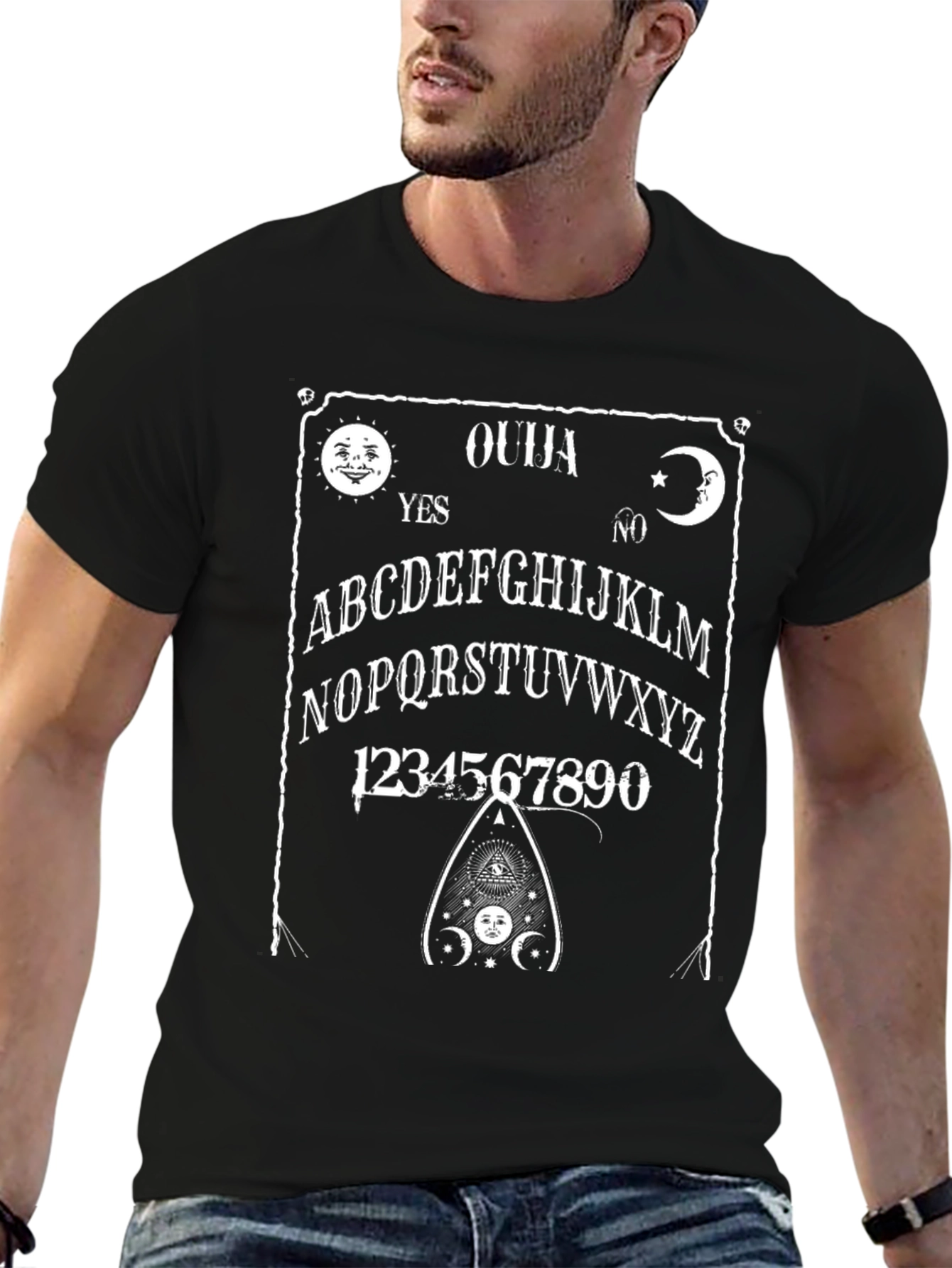 Ouija Board Graphic T-Shirt - Spirit Board Design