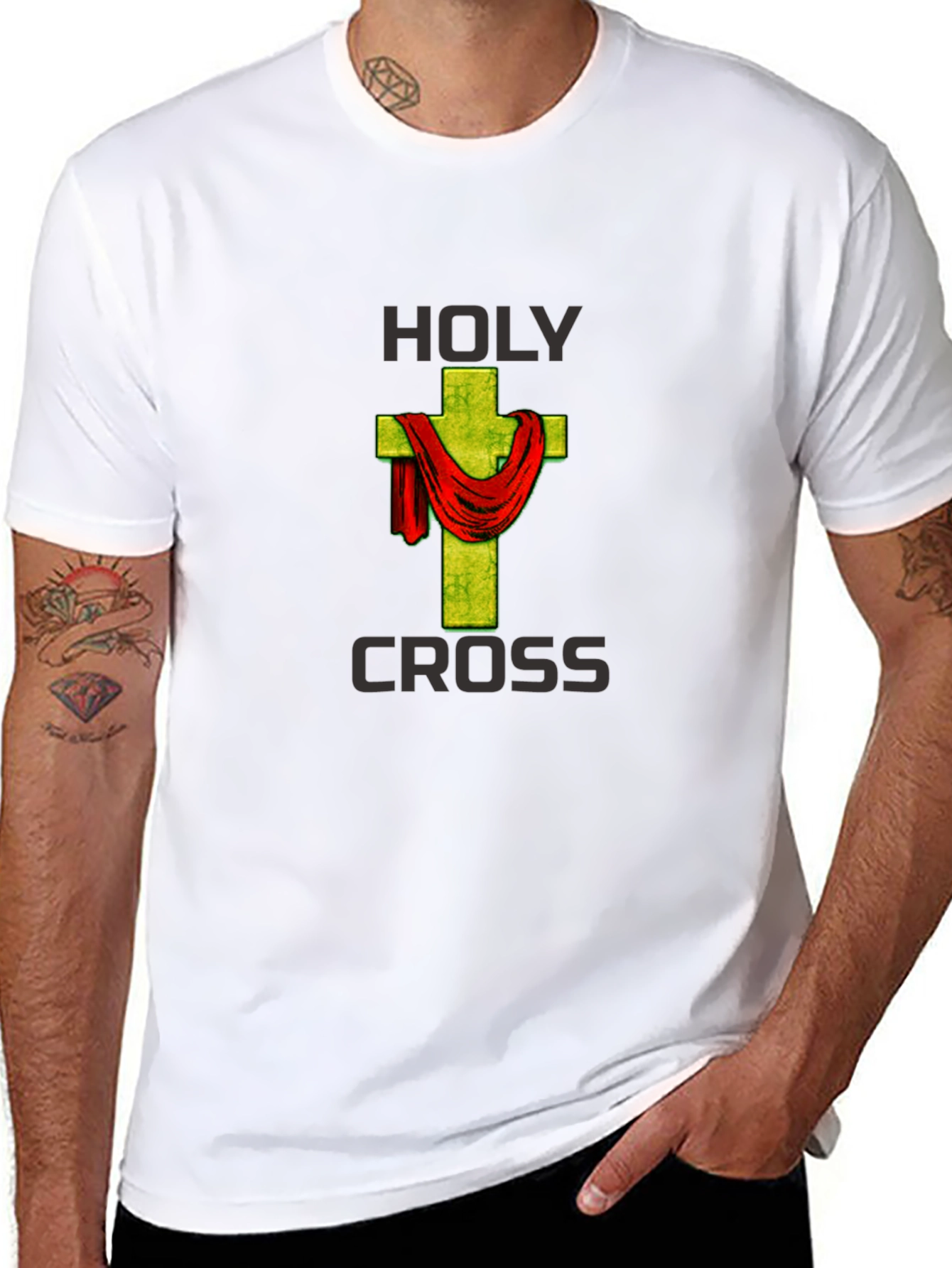 Holy Cross Graphic Tee - Religious Apparel