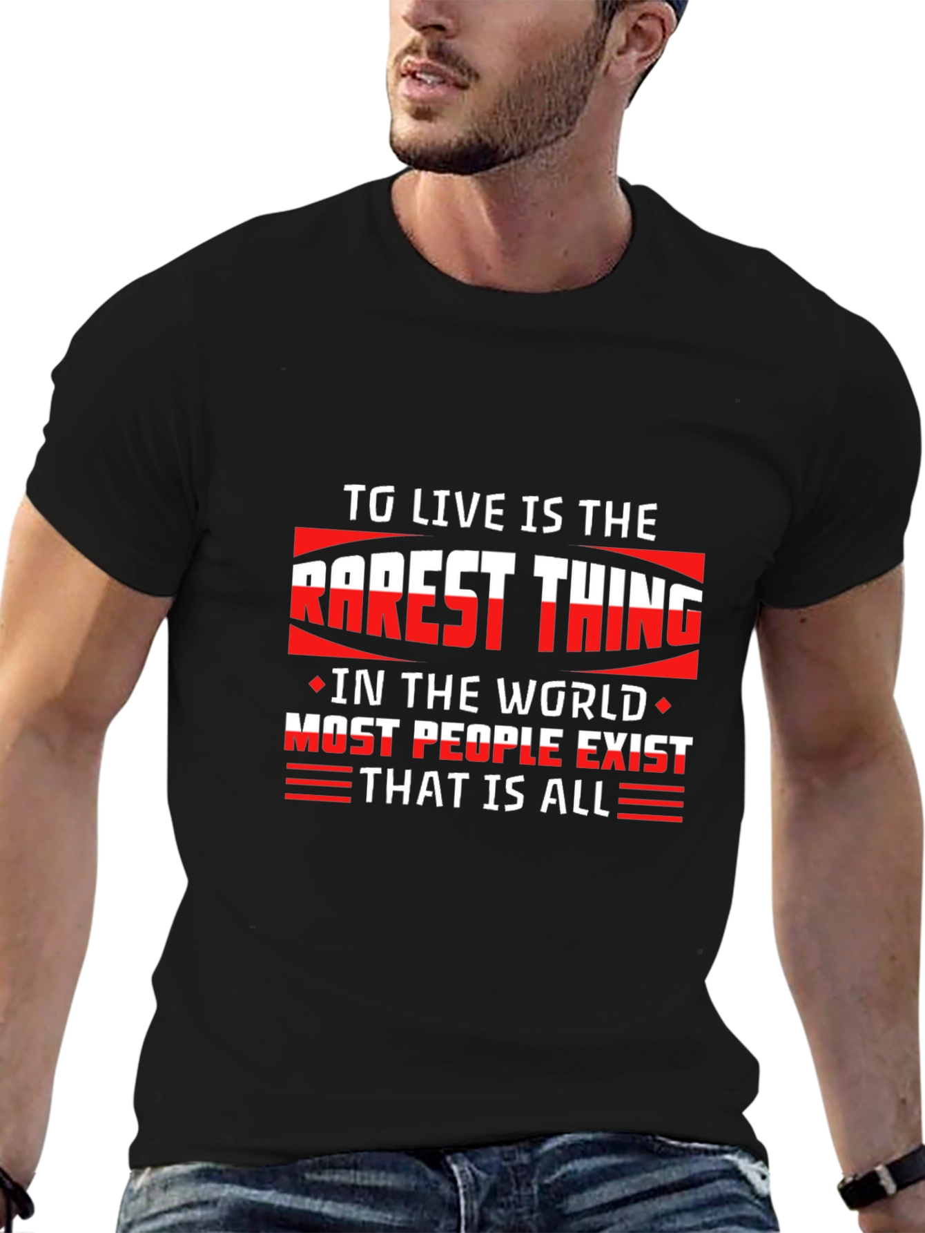 Motivational Quote Black T-Shirt