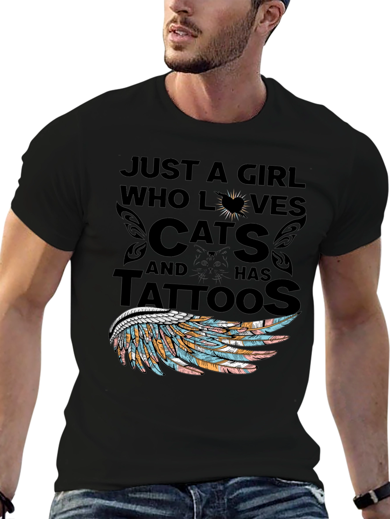Cat Lover Tattoo T-Shirt