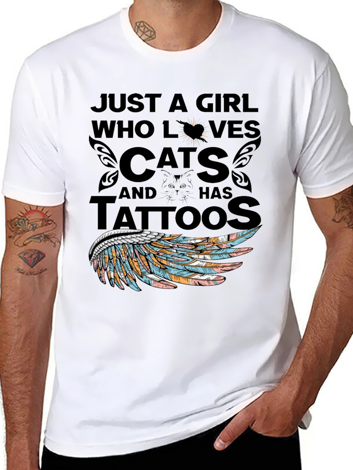 Cat Lover Tattoo T-Shirt