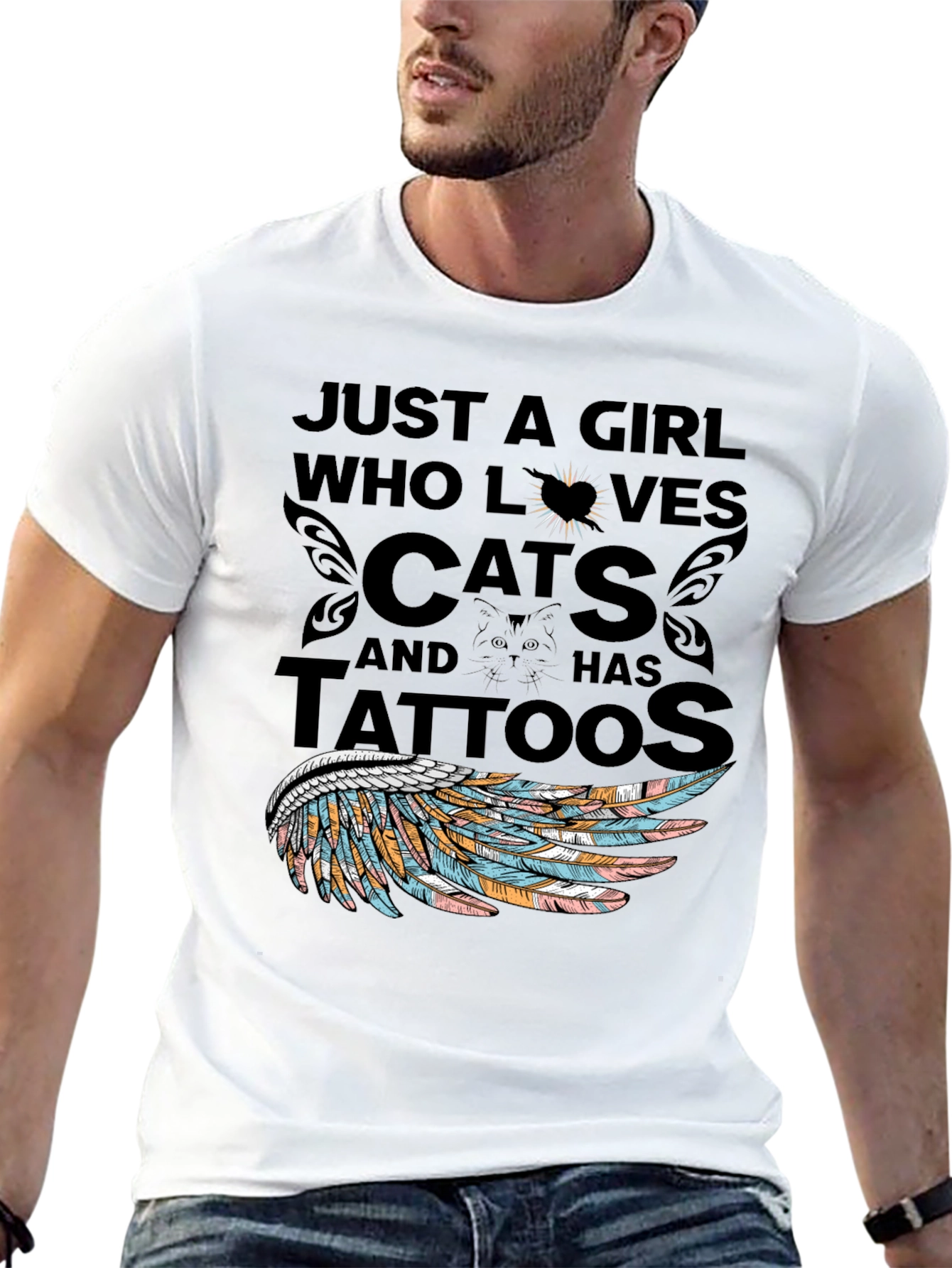 Cat Lover Tattoo T-Shirt
