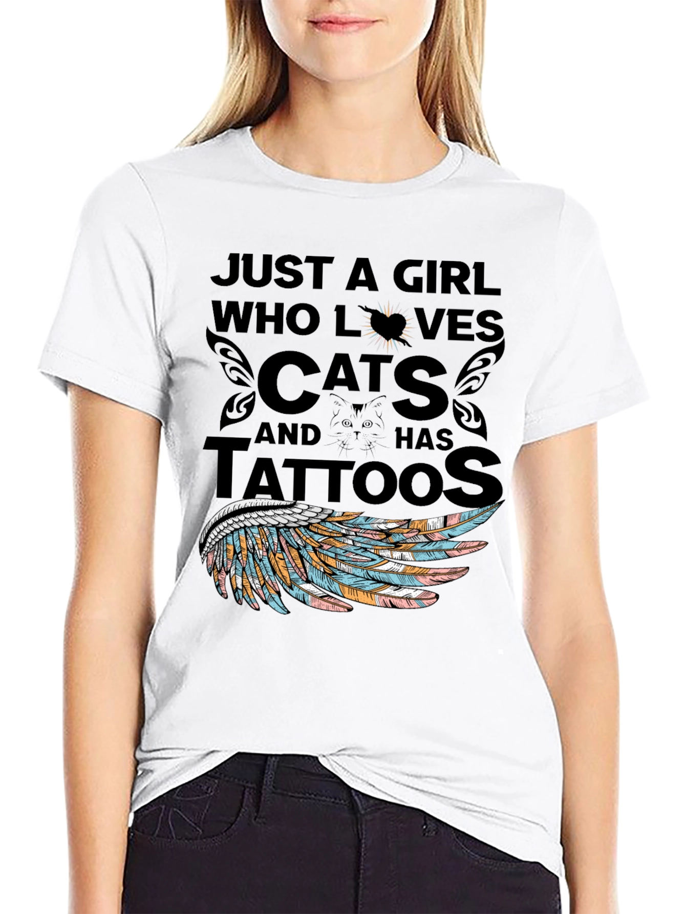 Cat Lover Tattoo T-Shirt