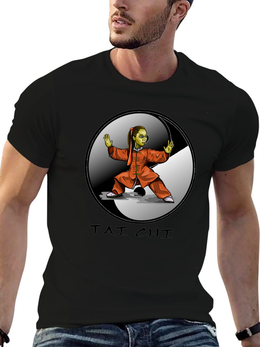 Tai Chi Graphic T-Shirt - Martial Arts Yin Yang Design