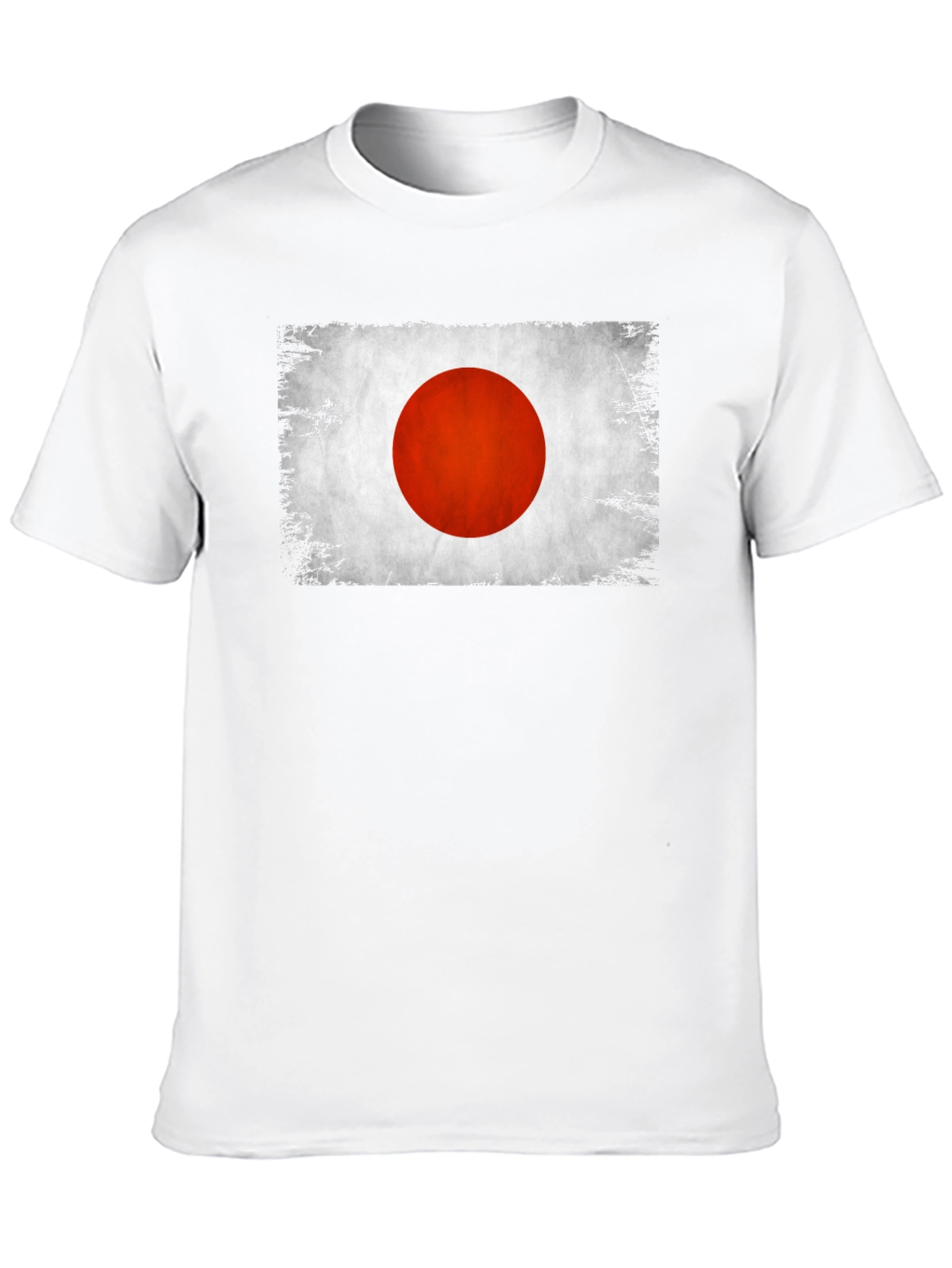 Japan Flag Graphic T-Shirt Distressed Look