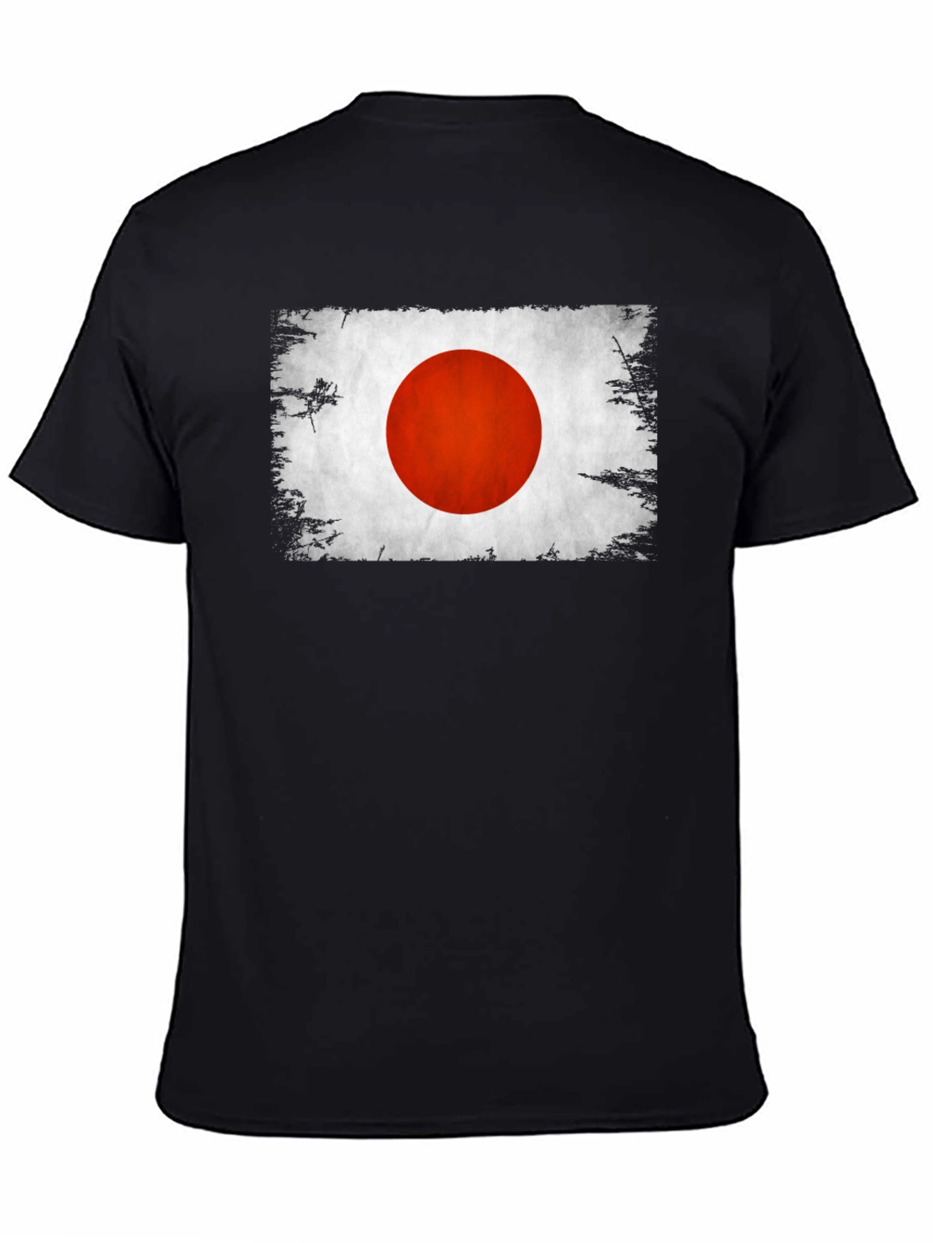 Japan Flag Graphic T-Shirt Distressed Look