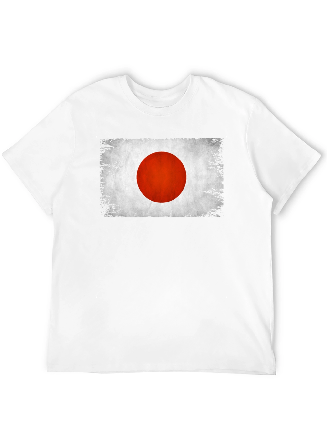 Japan Flag Graphic T-Shirt Distressed Look