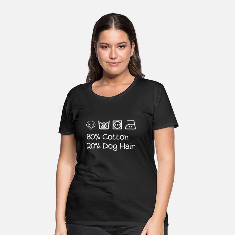 80% Cotton 20% Dog Hair - Cute Dog Washing Symbols
