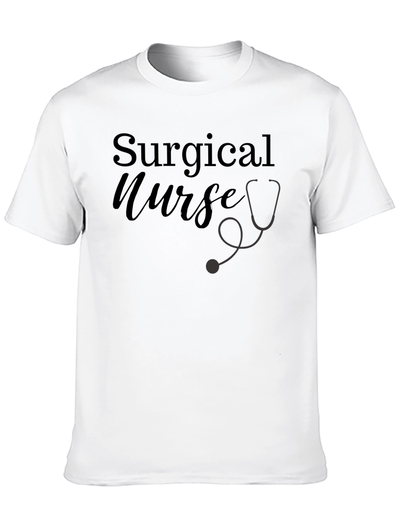 Surgical Nurse T-Shirt - Stethoscope Design