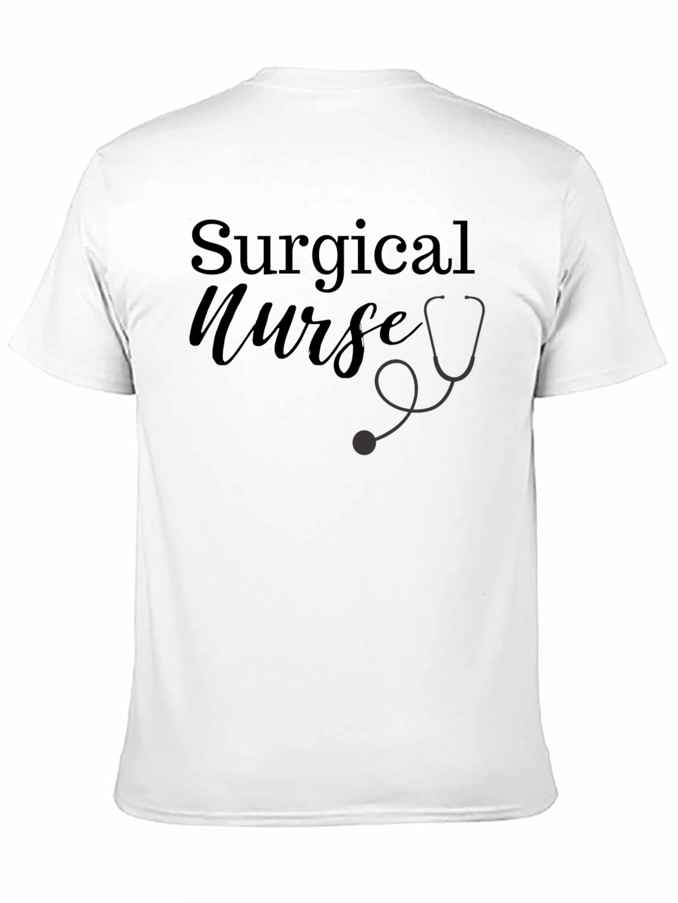 Surgical Nurse T-Shirt - Stethoscope Design