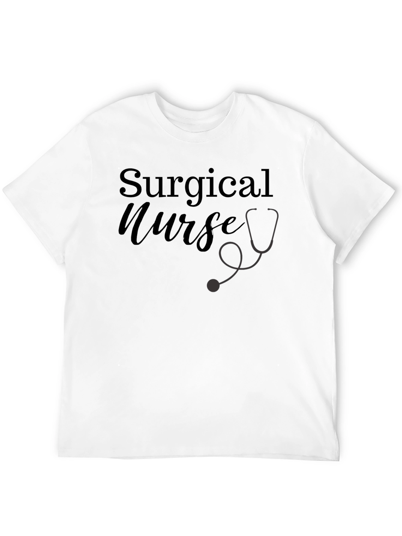 Surgical Nurse T-Shirt - Stethoscope Design