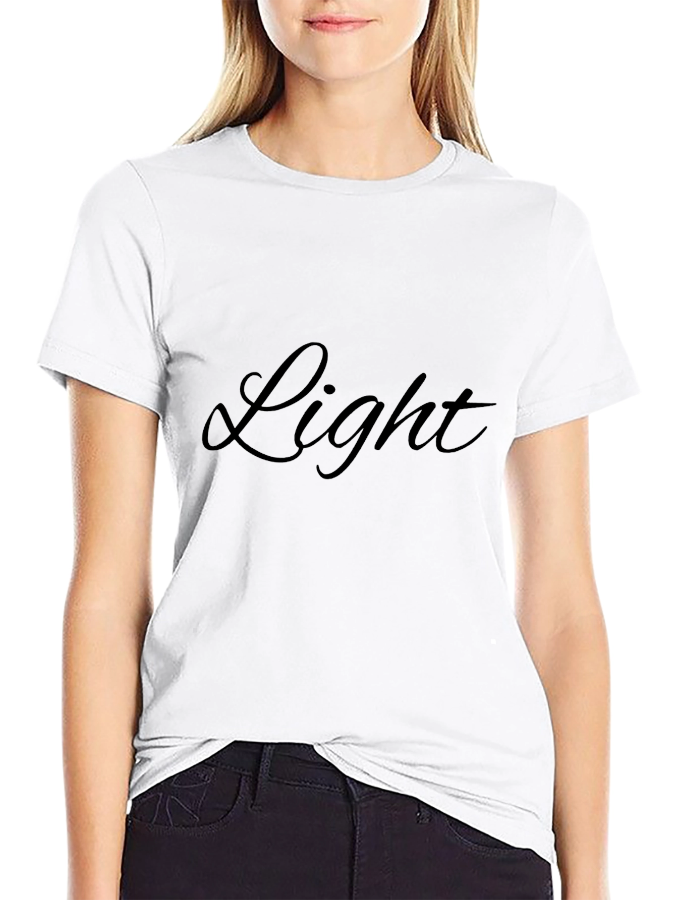 Stylish Light Graphic Black T-Shirt