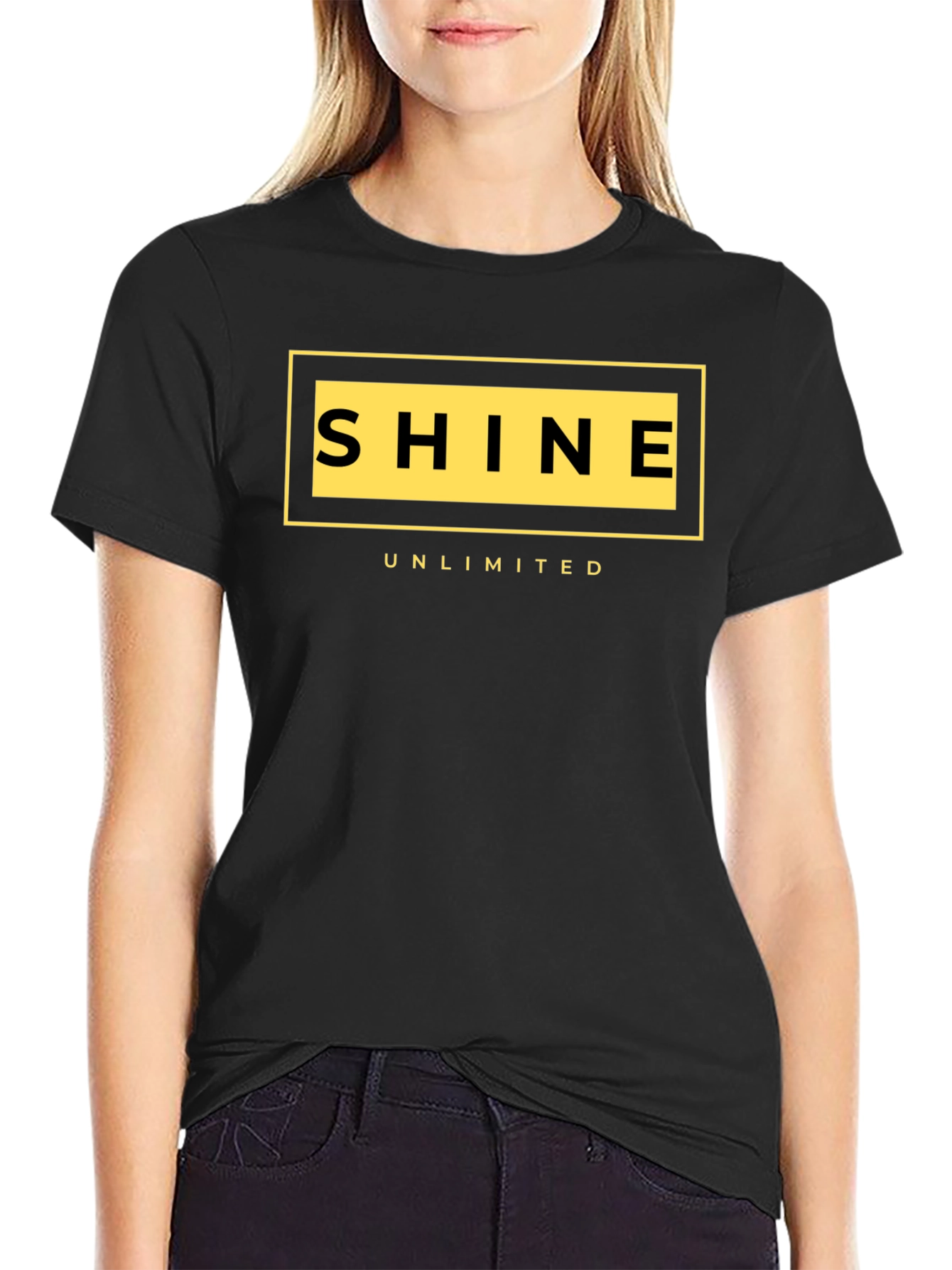 Shine Unlimited Black Graphic T-Shirt