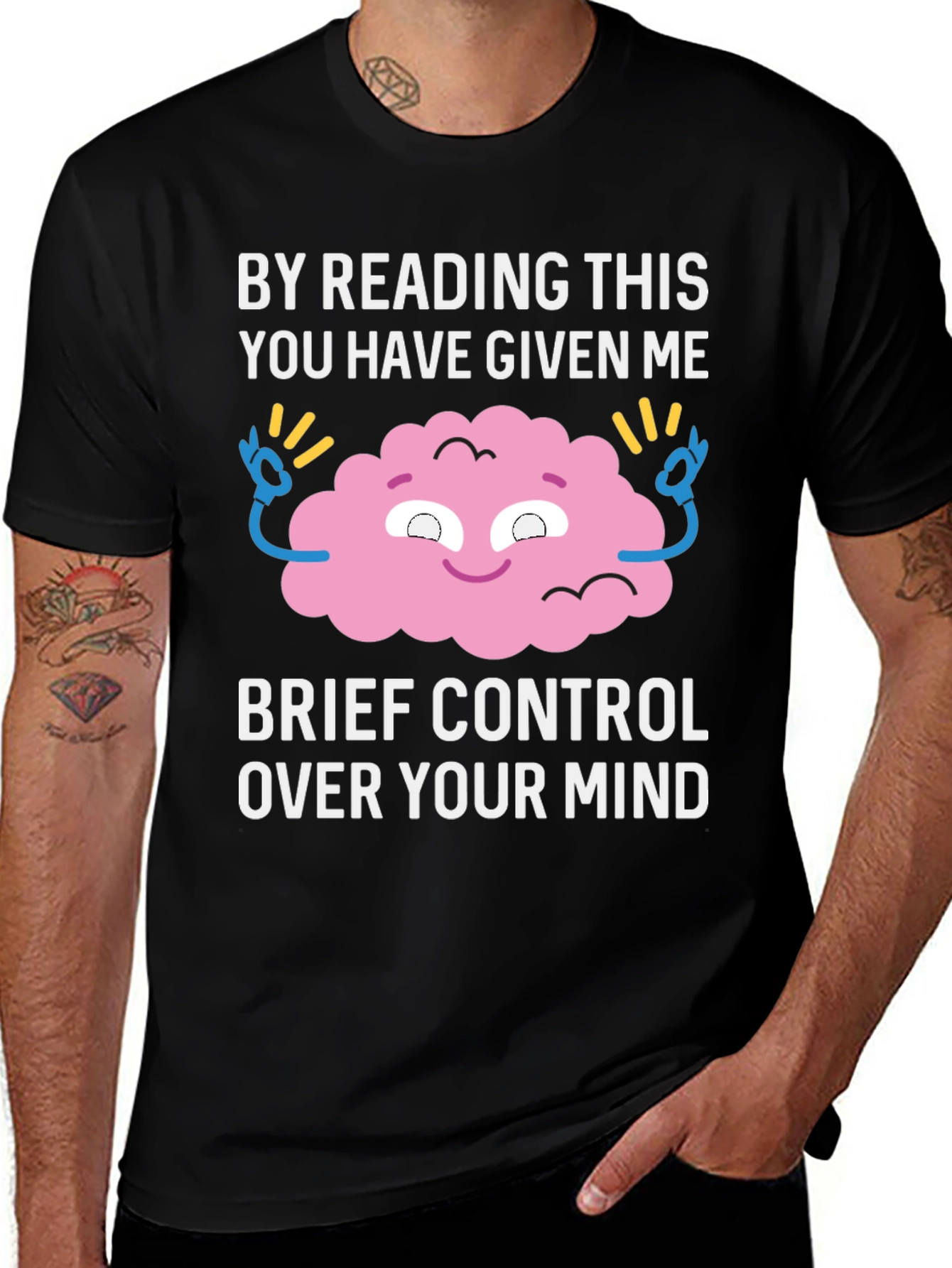 Mind Control T-Shirt: Funny Brain Graphic Tee