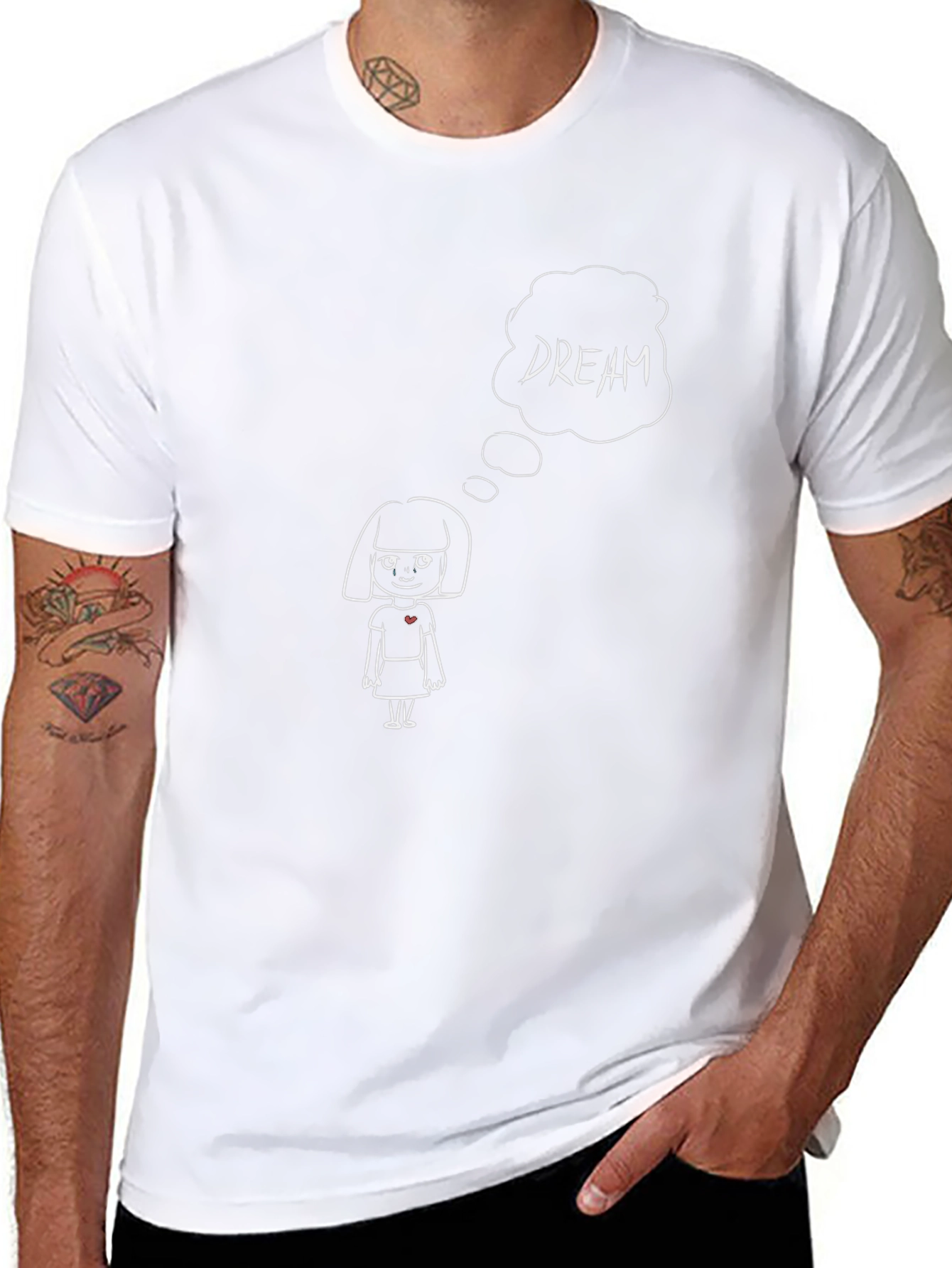 Dreamer Graphic Tee - Black Cotton Unisex