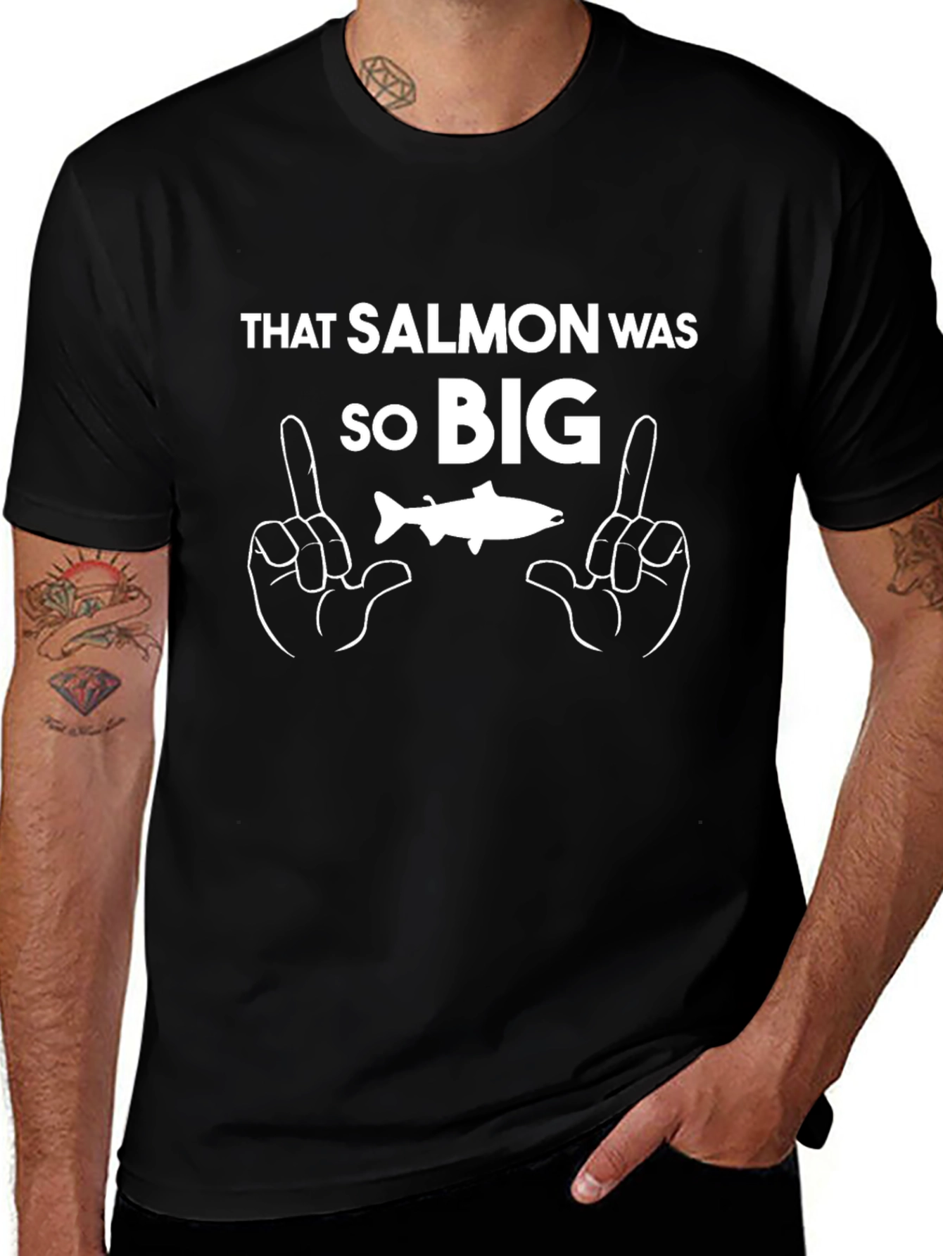 That Salmon Was So Big Funny Graphic Tee