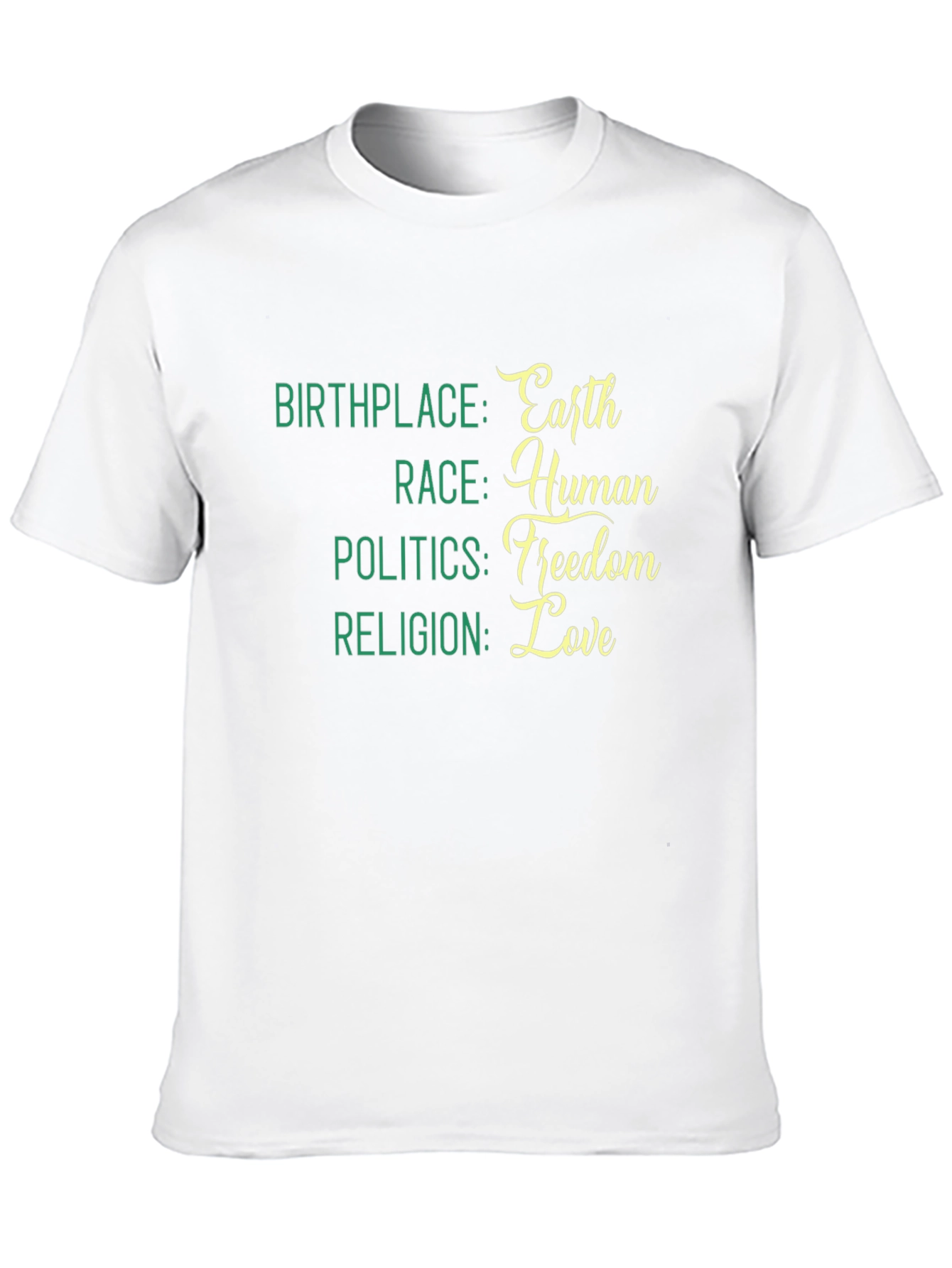 Earth Human Freedom Love T-Shirt