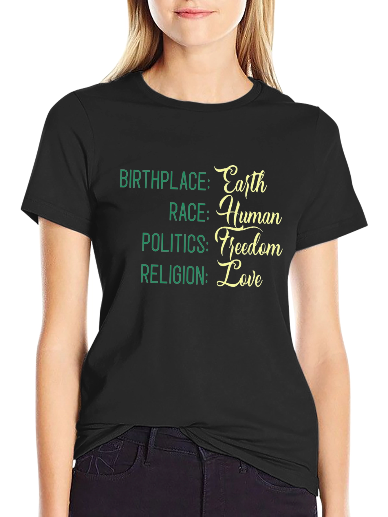 Earth Human Freedom Love T-Shirt