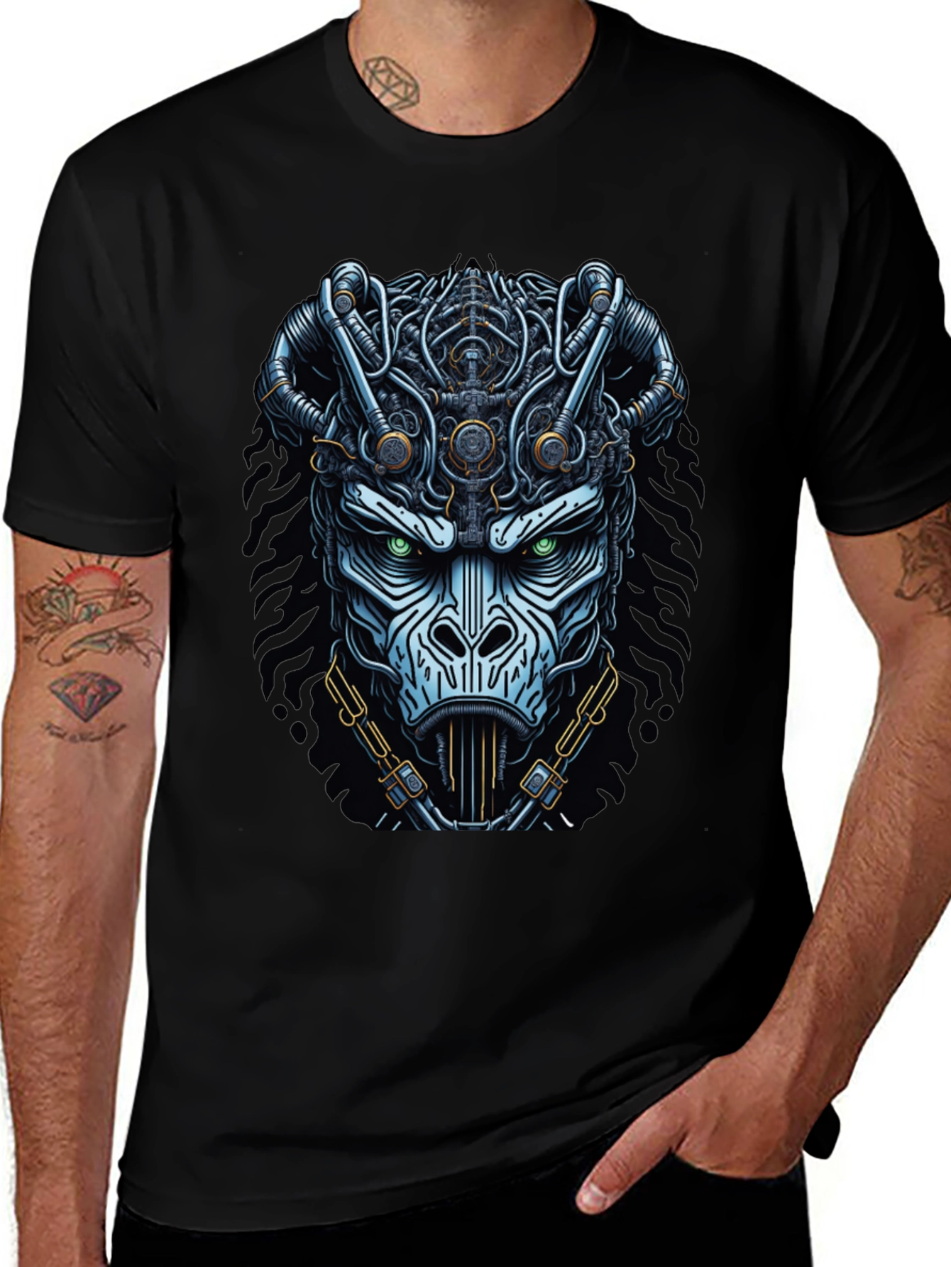 Steampunk Gorilla Graphic Tee - Unique Design