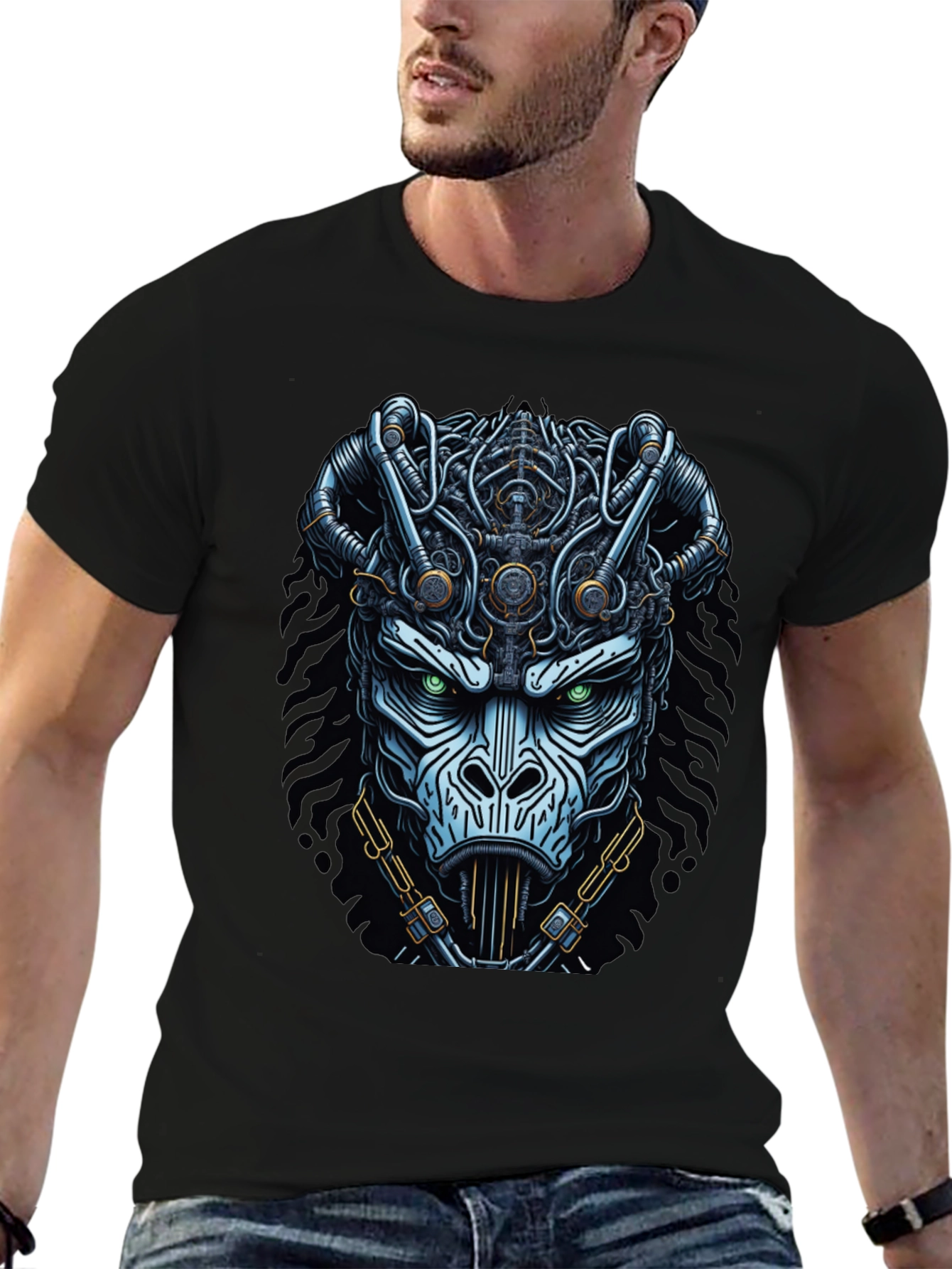 Steampunk Gorilla Graphic Tee - Unique Design
