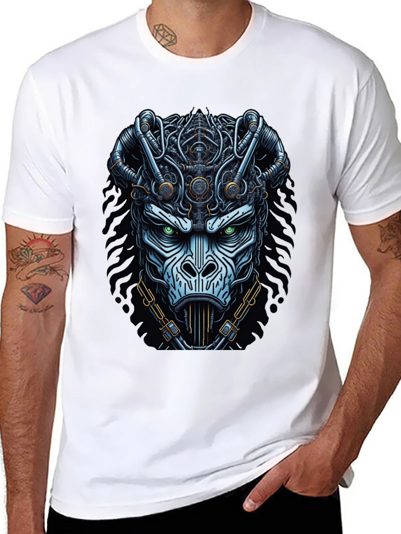 Steampunk Gorilla Graphic Tee - Unique Design