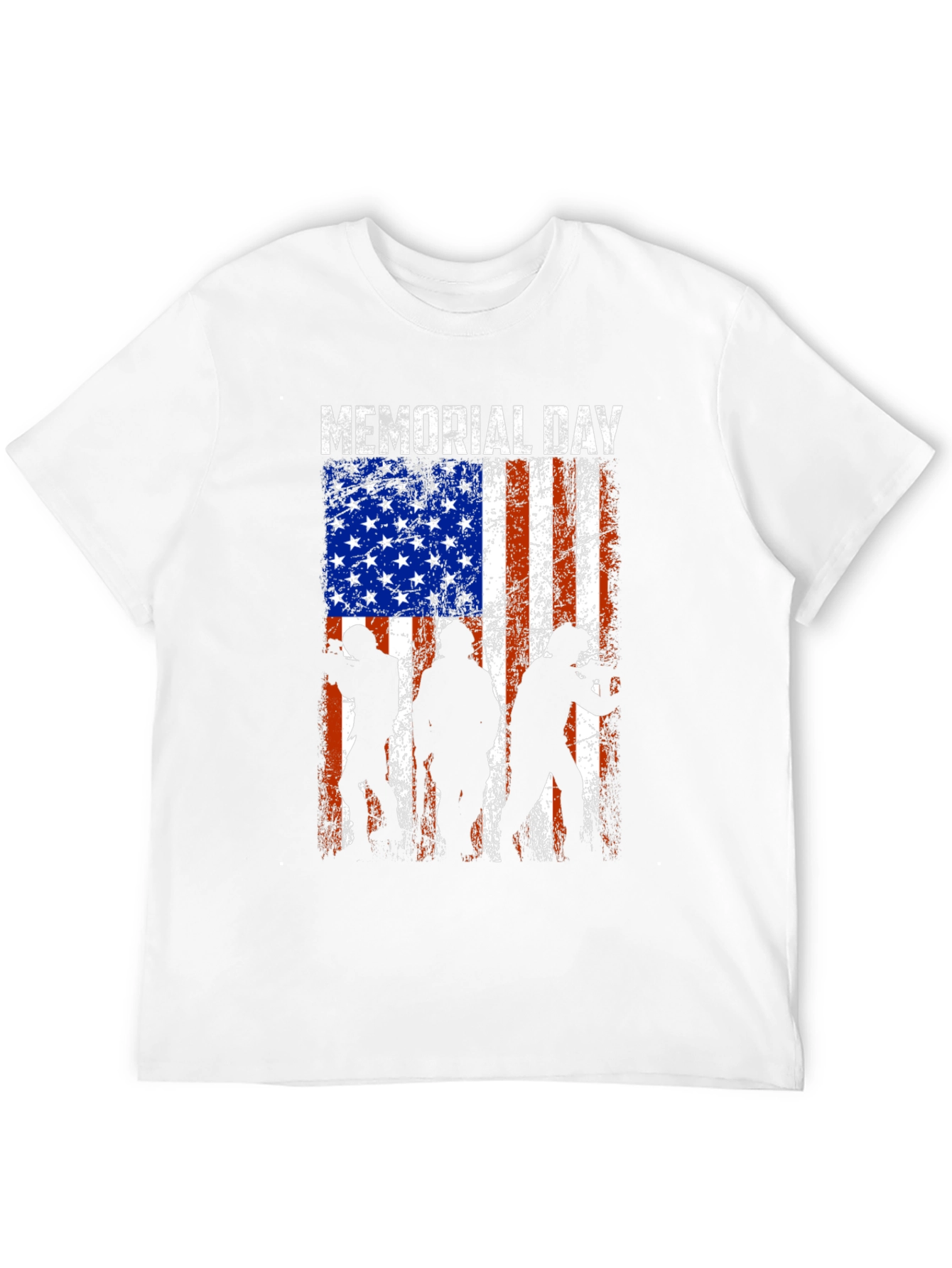 Memorial Day T-Shirt - American Flag Silhouette