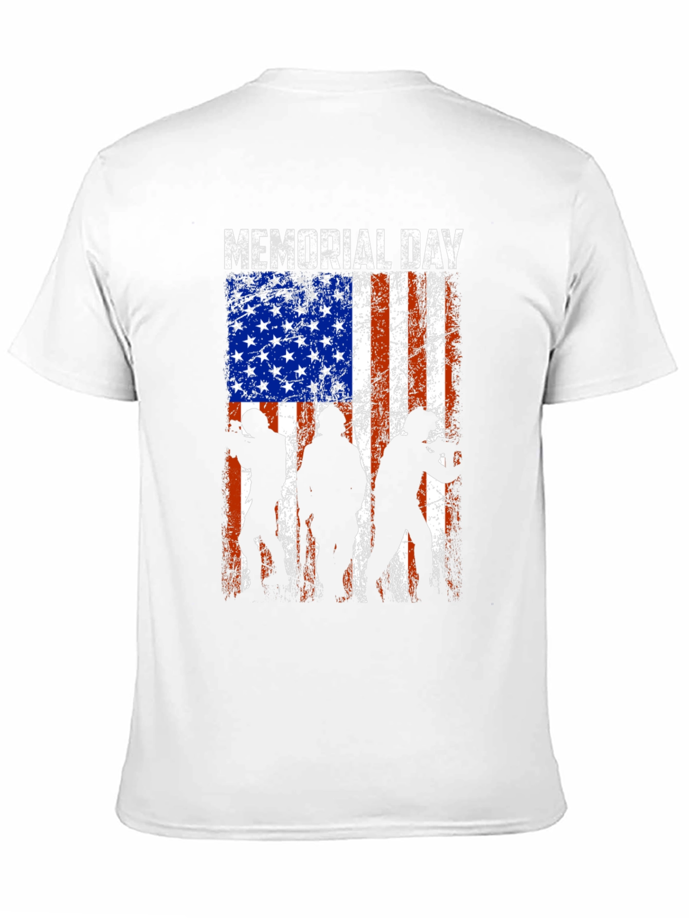 Memorial Day T-Shirt - American Flag Silhouette