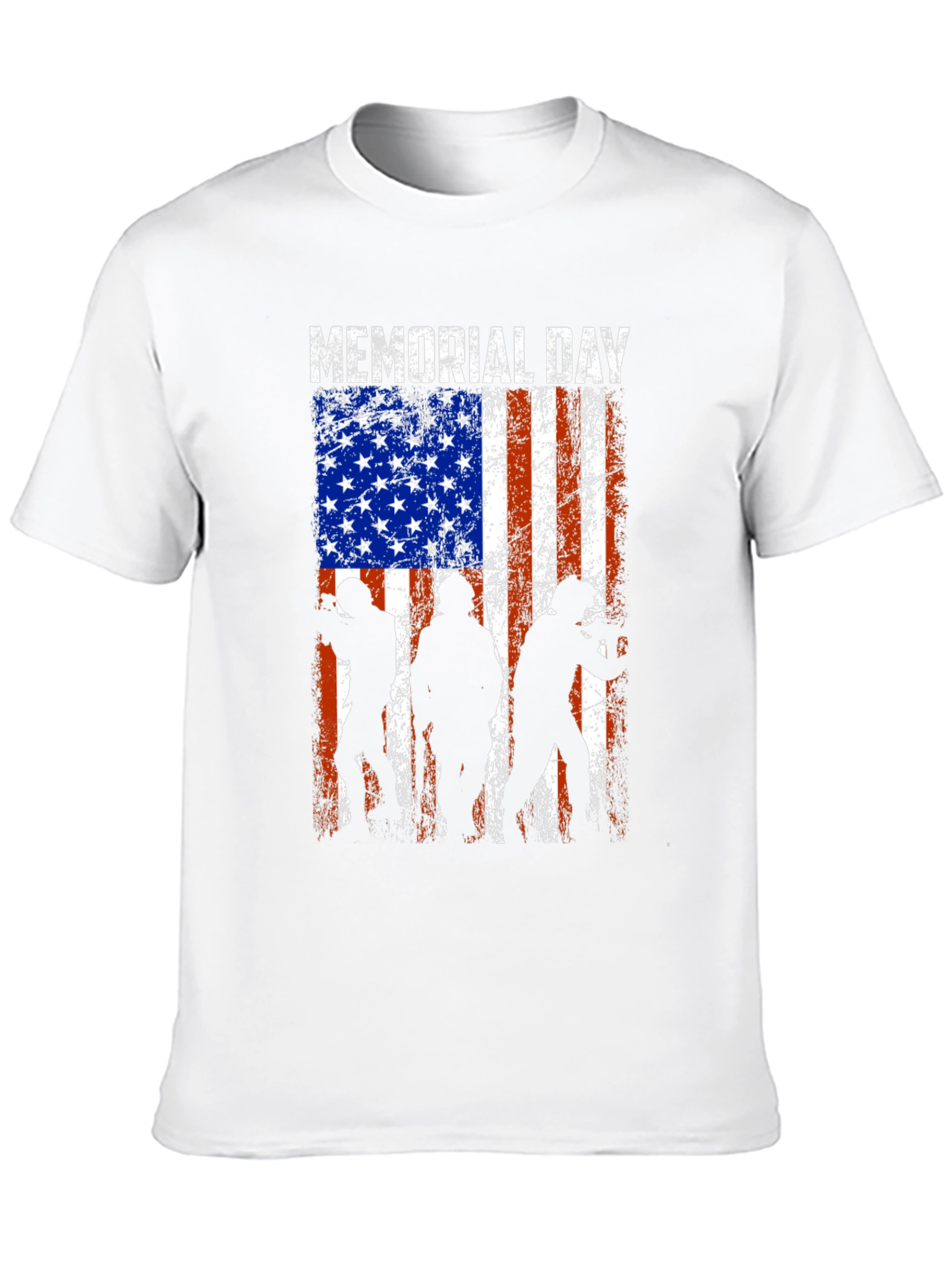 Memorial Day T-Shirt - American Flag Silhouette