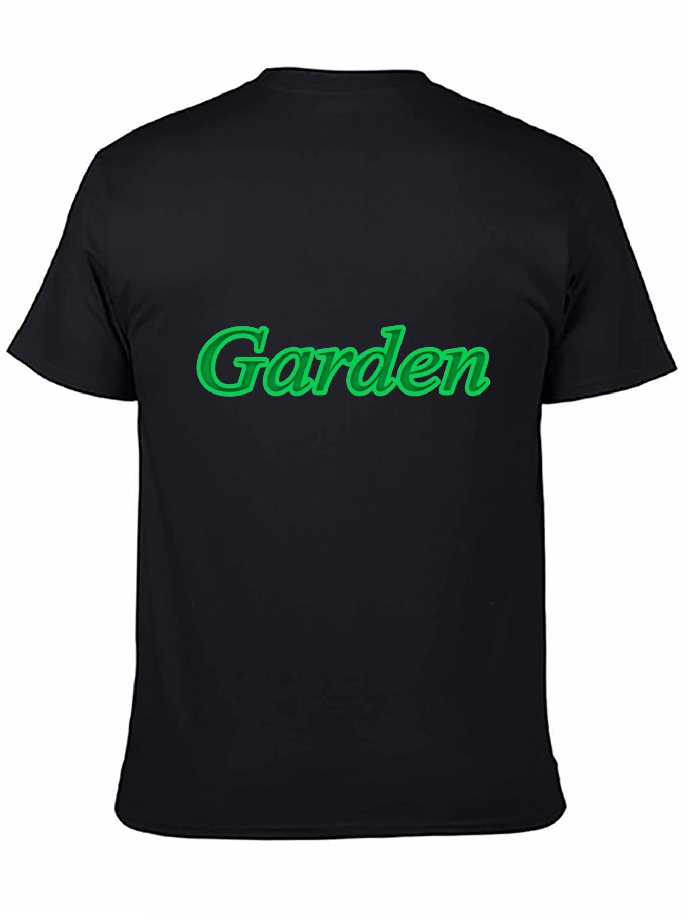 Garden Green Graphic Black T-Shirt