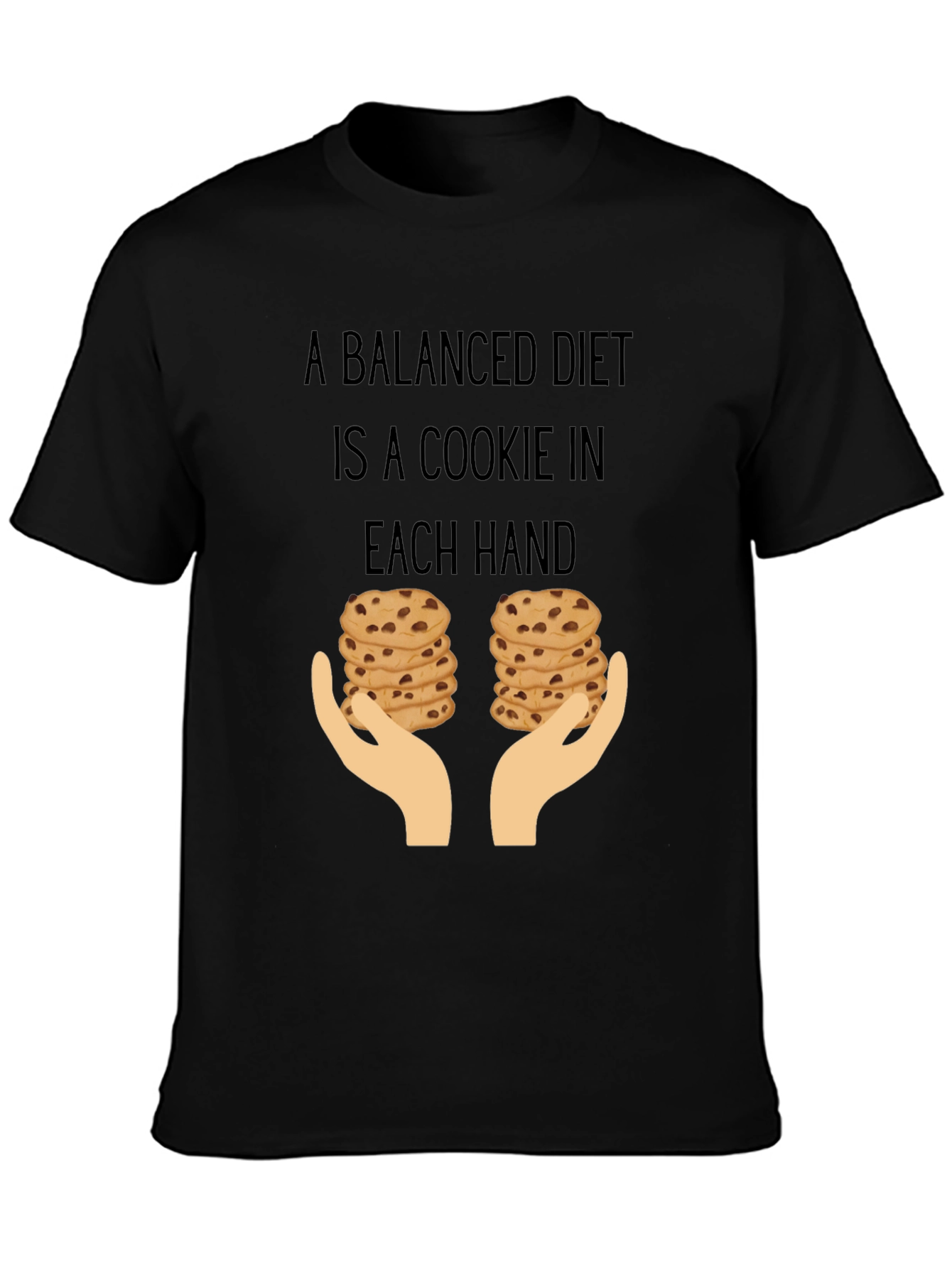 Funny Balanced Diet Cookie Lover T-Shirt