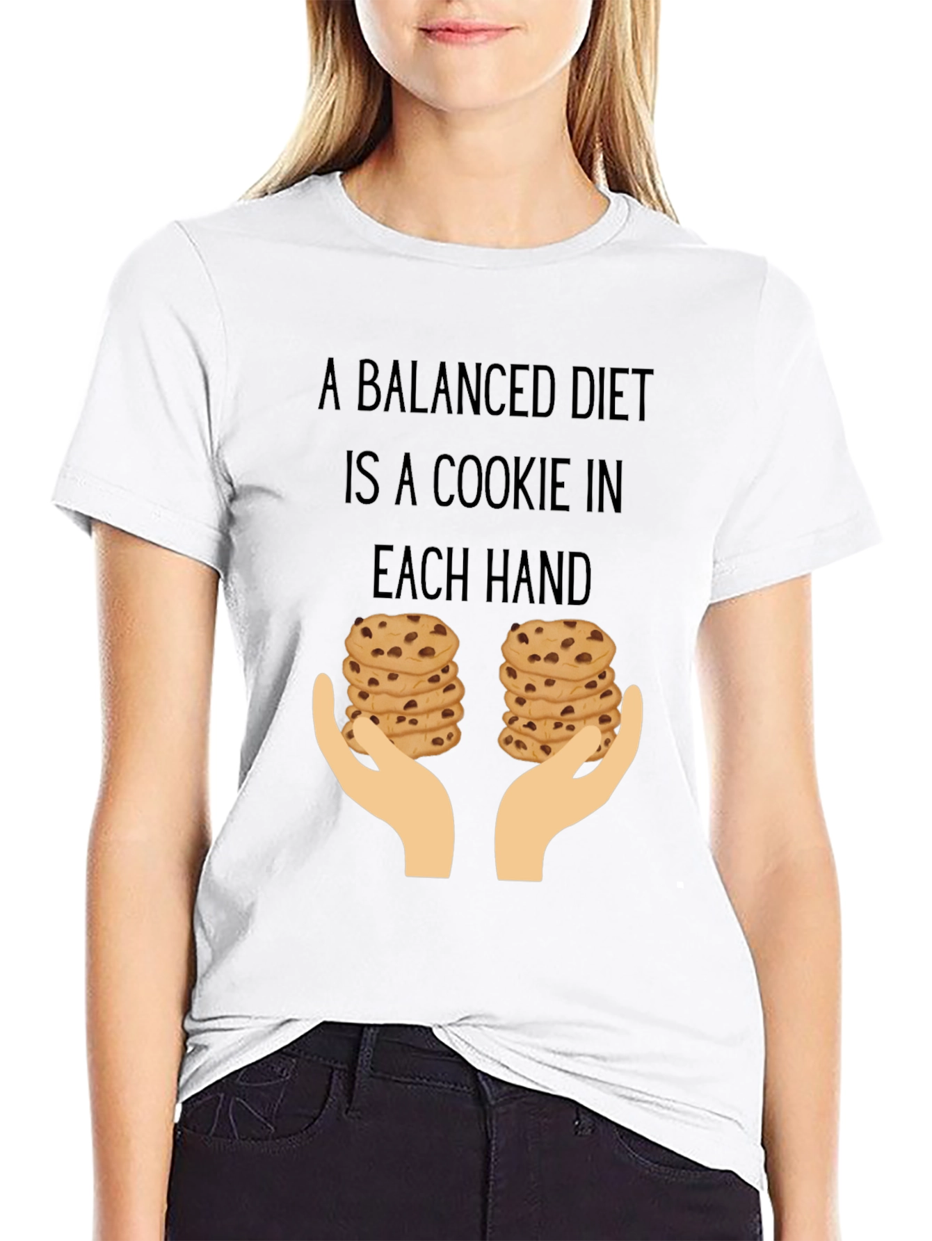 Funny Balanced Diet Cookie Lover T-Shirt