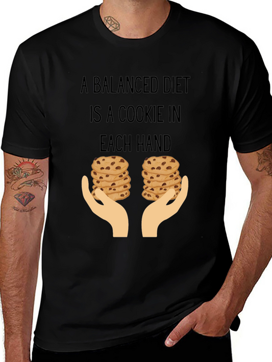 Funny Balanced Diet Cookie Lover T-Shirt