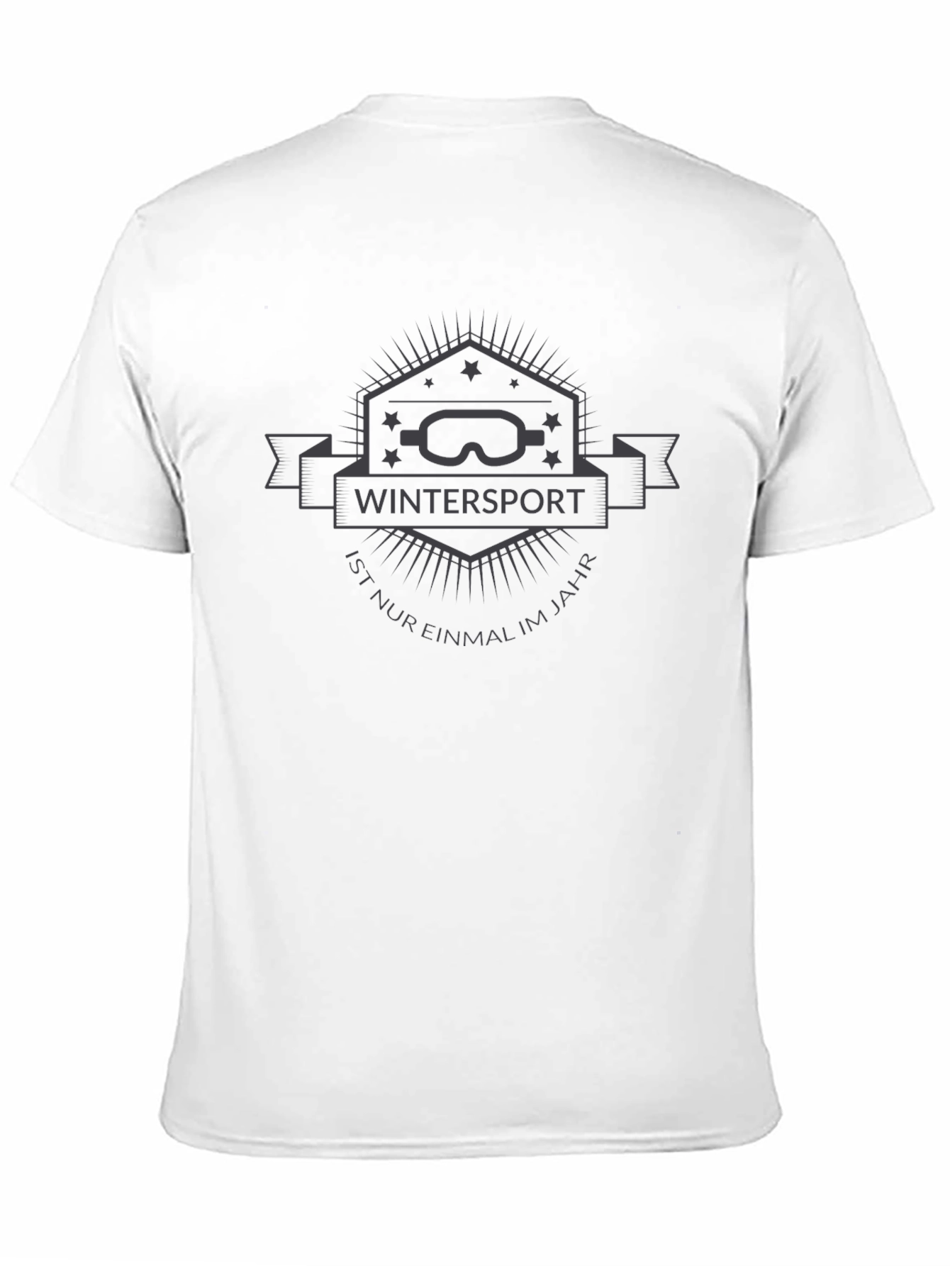 Wintersport Graphic Tee - Black Casual T-Shirt
