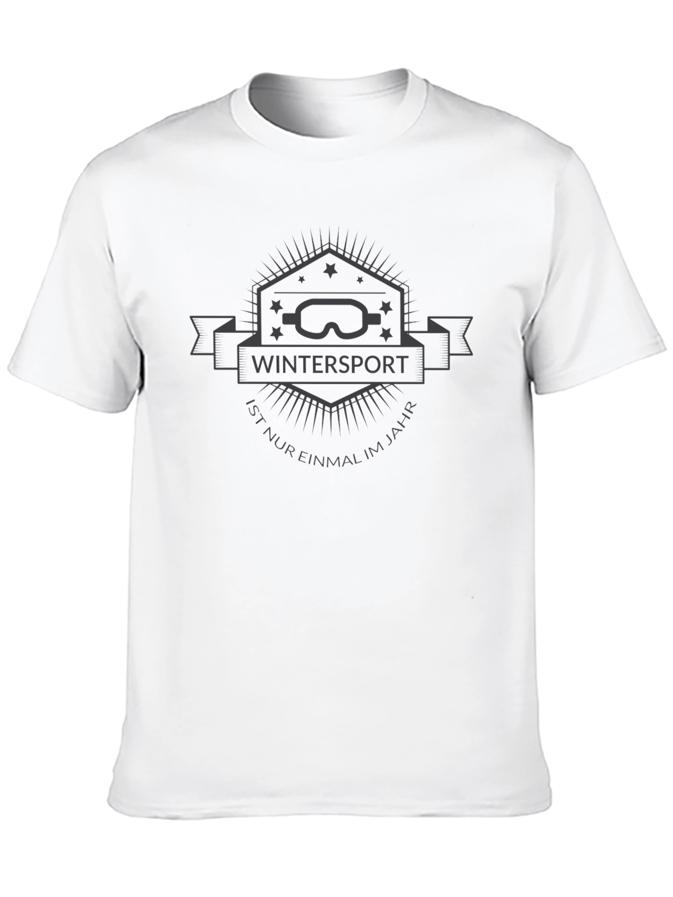 Wintersport Graphic Tee - Black Casual T-Shirt